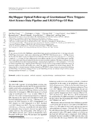 Alert Science Data Pipeline and LIGO/Virgo O3 Run
