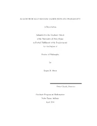 Algorithmically Random Closed Sets and Probability