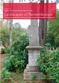Designation Selection Guide: Landscapes of Remembrance