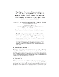 High-Speed Hardware Implementations of BLAKE, Blue