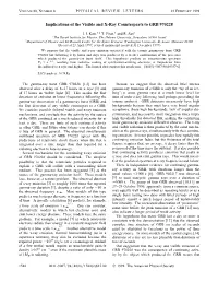 Implications of the Visible and X-Ray Counterparts to GRB 970228