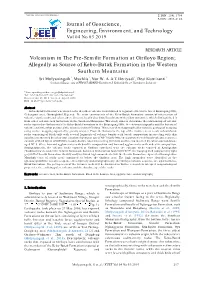 Journal of Geoscience, Engineering, Environment, and Technology
