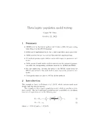 Theta Logistic Population Model Writeup
