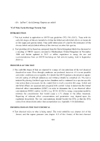 450 (19) in Part C, the Following Chapters Are Added: "C.47 Fish