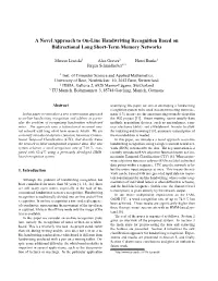 A Novel Approach to On-Line Handwriting Recognition Based on Bidirectional Long Short-Term Memory Networks