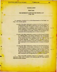 (Cap. 1:03) in Pursuance of Section 65 (1) of the Representation Of