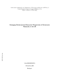 Emerging Climate Justice Discourse