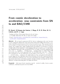 From Cosmic Deceleration to Acceleration: New Constraints from SN Ia and BAO/CMB