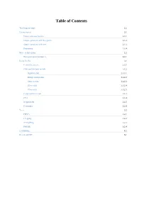 Table of Contents
