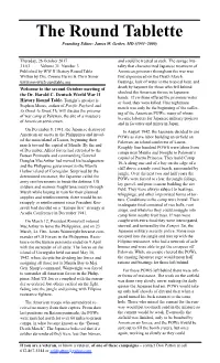 The Round Tablette Founding Editor: James W