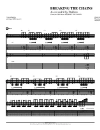 Breaking the Chains Guitar Tab
