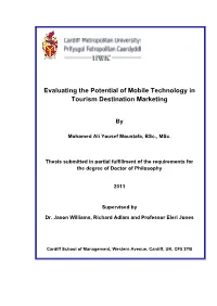 Evaluating the Potential of Mobile Technology in Tourism Destination Marketing