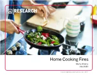 Home Cooking Fires Report