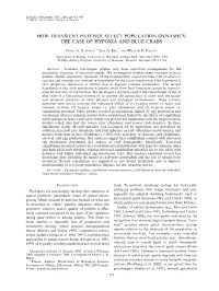 How Transient Patches Affect Population Dynamics: the Case of Hypoxia and Blue Crabs