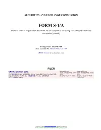 ONS Acquisition Corp. Form S-1/A Filed 2021-07-19