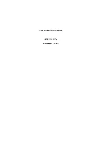 The Baring Archive Series Hc3 British Isles