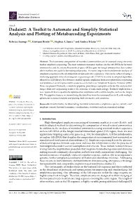 A Toolkit to Automate and Simplify Statistical Analysis and Plotting of Metabarcoding Experiments