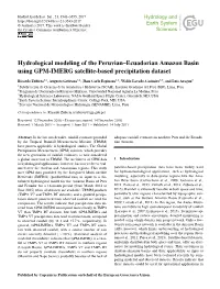 Ecuadorian Amazon Basin Using GPM-IMERG Satellite-Based Precipitation Dataset