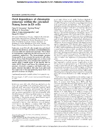 Oct4 Dependence of Chromatin Structure Within the Extended Nanog Locus in ES Cells Dana N