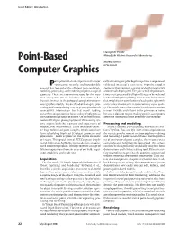 Point-Based Computer Graphics