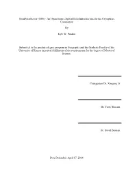 An Open Source Spatial Data Infrastructure for the Cryosphere Community