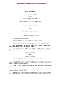 Hii Ni Nakala Ya Mtandao (Online Document)
