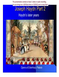 Joseph Haydn Part 2