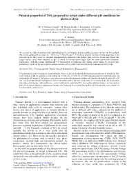 Physical Properties of Tio2 Prepared by Sol-Gel Under Different Ph Conditions for Photocatalysis