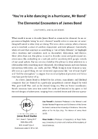 Re a Kite Dancing in a Hurricane, Mr Bond’ the Elemental Encounters of James Bond