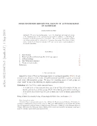 Some Finiteness Results for Groups of Automorphisms of Manifolds 3