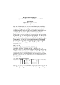 The Division of Labor Between Segment-Internal Structure and Violable Constraints* Bruce Morén CASTL, University of Tromsø Br