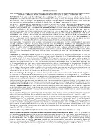 The "Prospectus "), and You Are Therefore Advised to Read This Carefully Before Reading, Accessing Or Making Any Other Use of the Prospectus