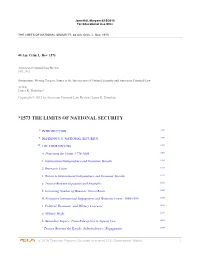*1573 the Limits of National Security