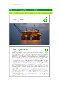 3Q11 Analyst Presentation: Script & Slides Investor Update