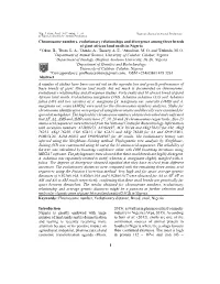 Abstract 1 Chromosome Numbers, Evolutionary Relationships And