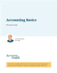 Accounting Basics