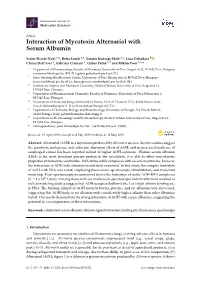 Interaction of Mycotoxin Alternariol with Serum Albumin