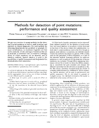 Methods for Detection of Point Mutations: Performance and Quality