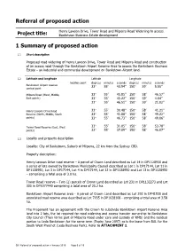 Referral of Proposed Action