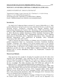 Checklist of Lithuanian Diptera