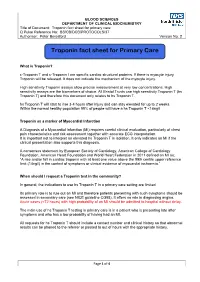 Clinical Biochemistry Troponin Fact Sheet for Primary Care.Pdf
