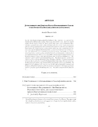 Justiciability and Judicial Fiat in Establishment Clause Cases Involving Religious Speech of Students