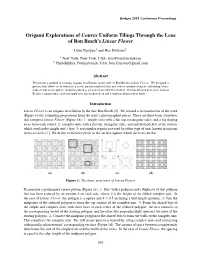 Origami Explorations of Convex Uniform Tilings Through the Lens of Ron Resch’S Linear Flower