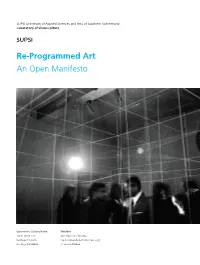 Re-Programmed Art an Open Manifesto