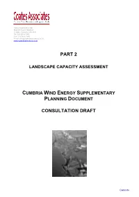The Consultation Draft of the Cumbria Wind Energy SPD Part 2