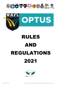 Wafl Rules and Regulations [Ls].Docx