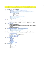 2016 Costuming Guidelines PENDING BOARD APPROVAL