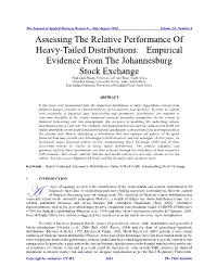 Assessing the Relative Performance of Heavy-Tailed Distributions