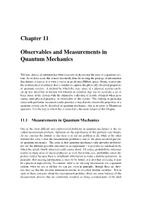 Chapter 11 Observables and Measurements in Quantum Mechanics 159 Story