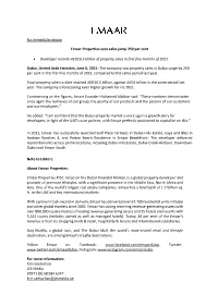 For Immediate Release Emaar Properties